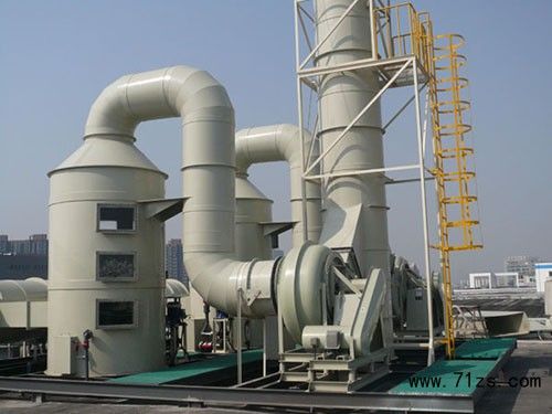 徐州染料厂废气处理装置,废气处理吸收系统描述